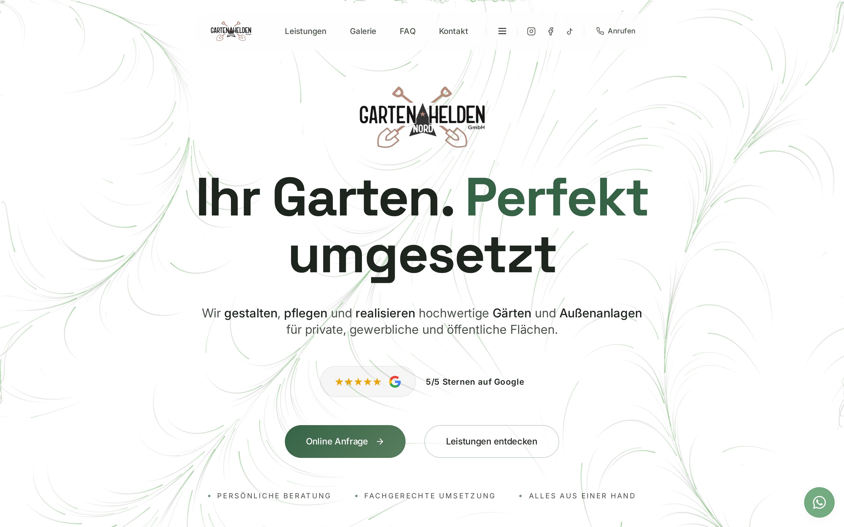Startseite von Gartenhelden Nord