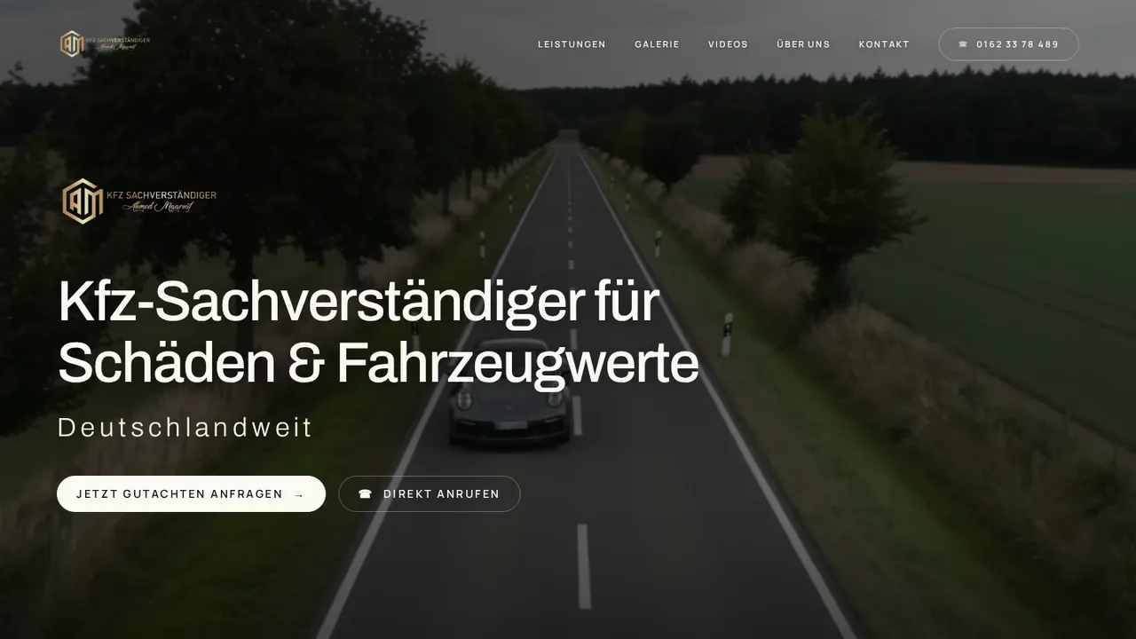 Vorschau der Startseite von kfzgutachten-am.de